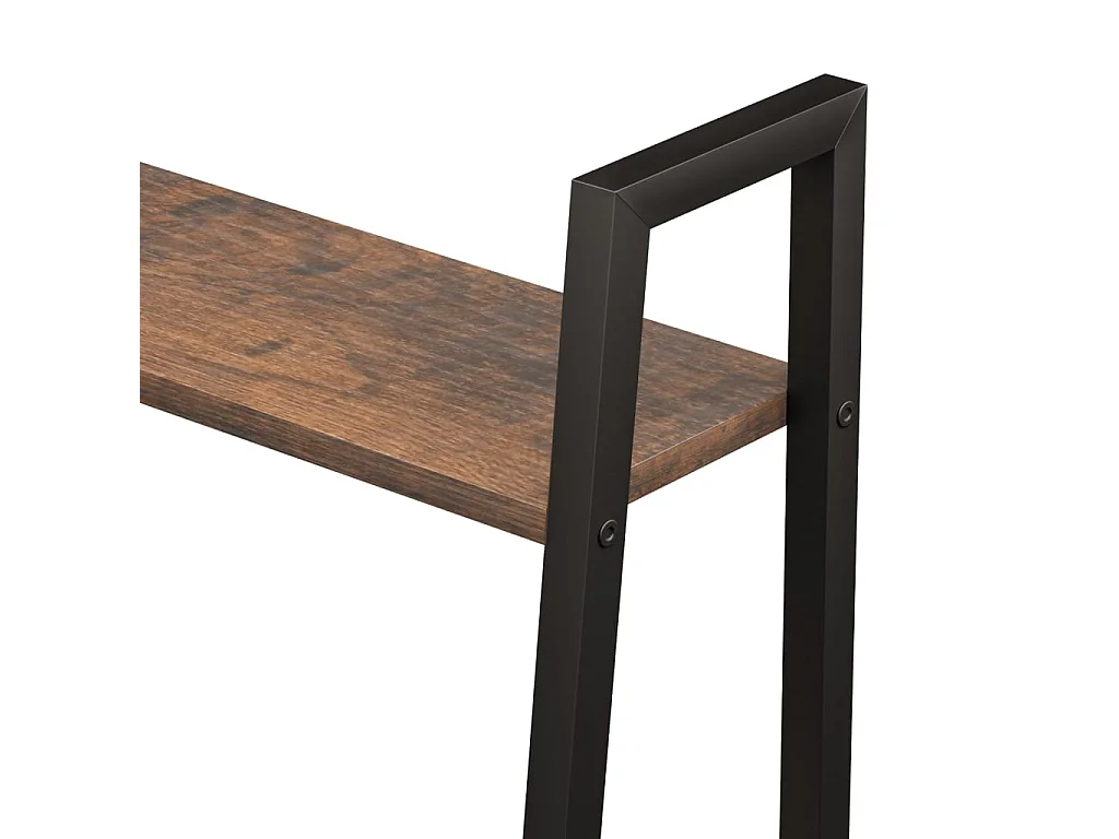 Étagère sur pied 4 niveaux Marron foncé et noir 56x35x140