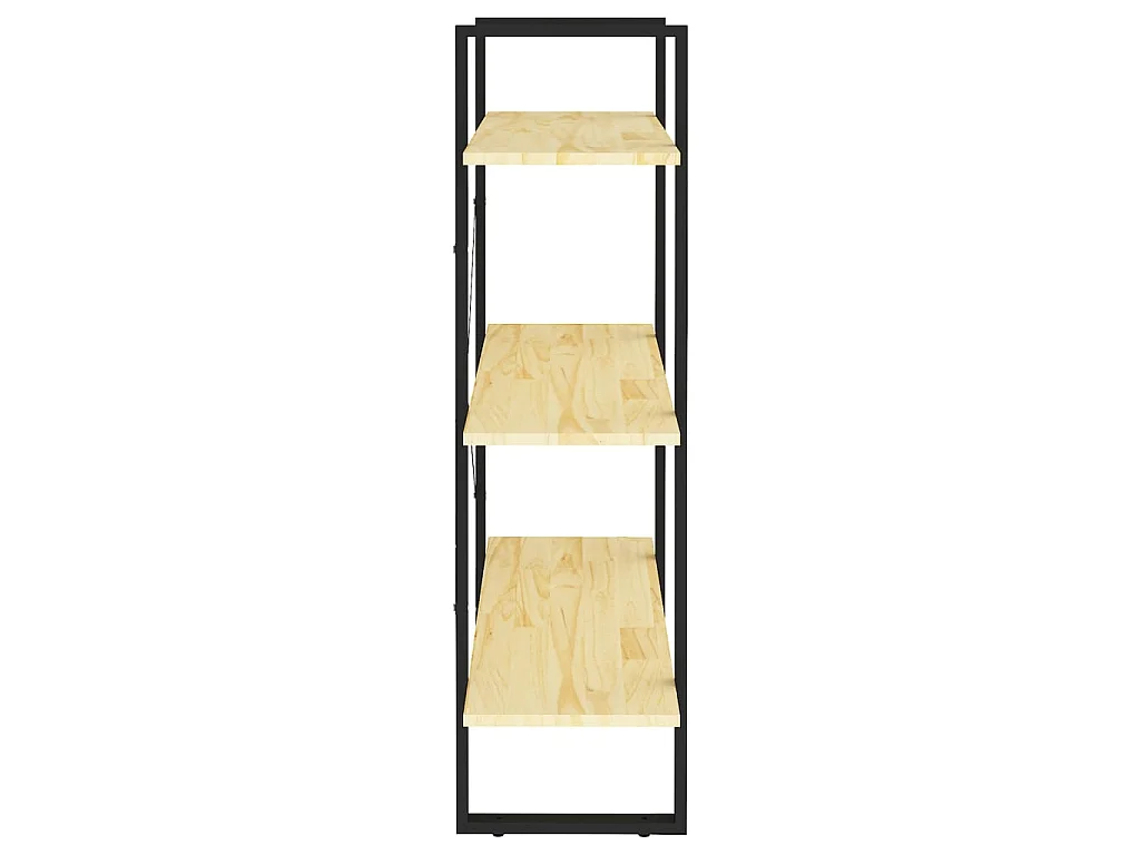 Bibliothèque à 3 niveaux 80x30x105 Bois de pin massif