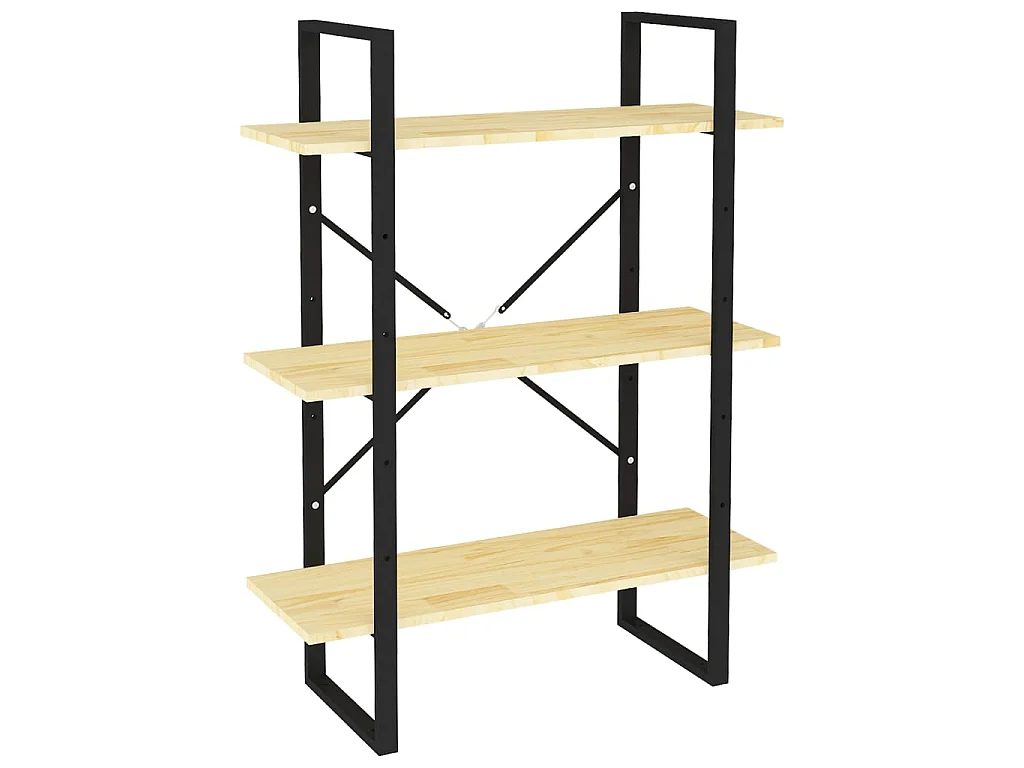 Bibliothèque à 3 niveaux 80x30x105 Bois de pin massif