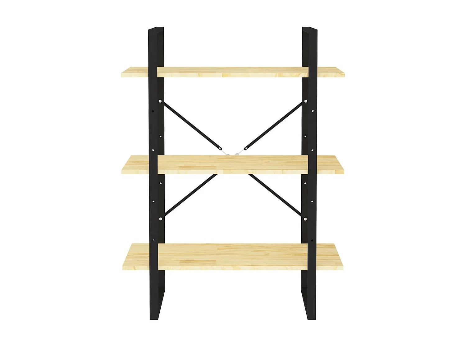 Bibliothèque à 3 niveaux 80x30x105 Bois de pin massif