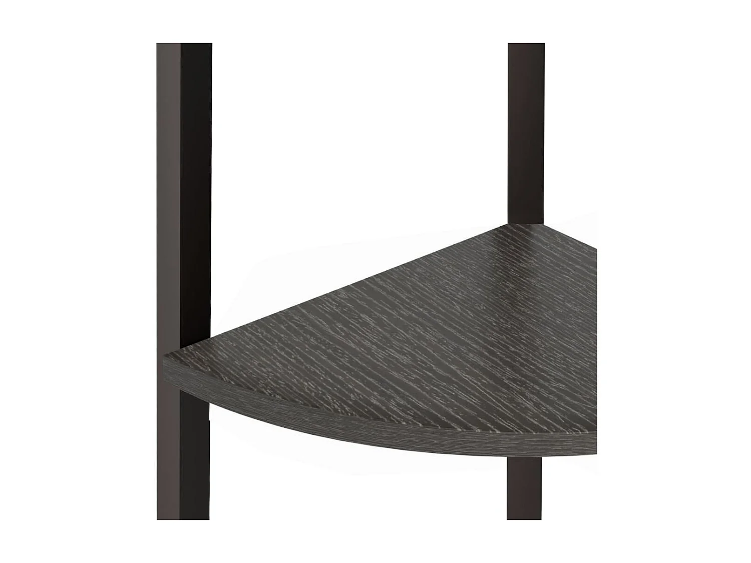Étagère d'angle 4 niveaux Noir 45,5x31,5x150