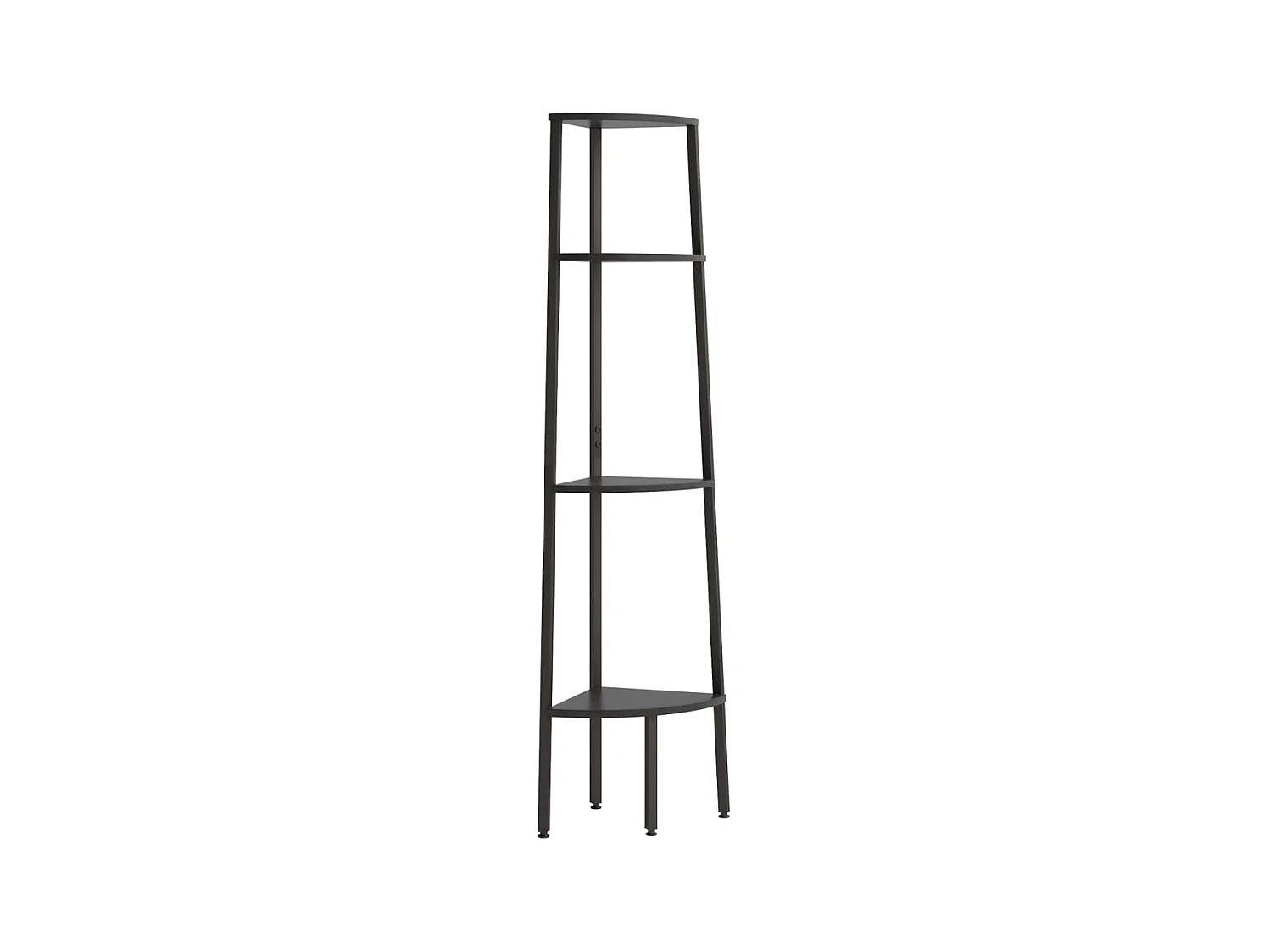 Étagère d'angle 4 niveaux Noir 45,5x31,5x150