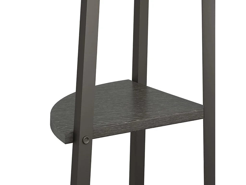 Étagère d'angle 4 niveaux Noir 45,5x31,5x150