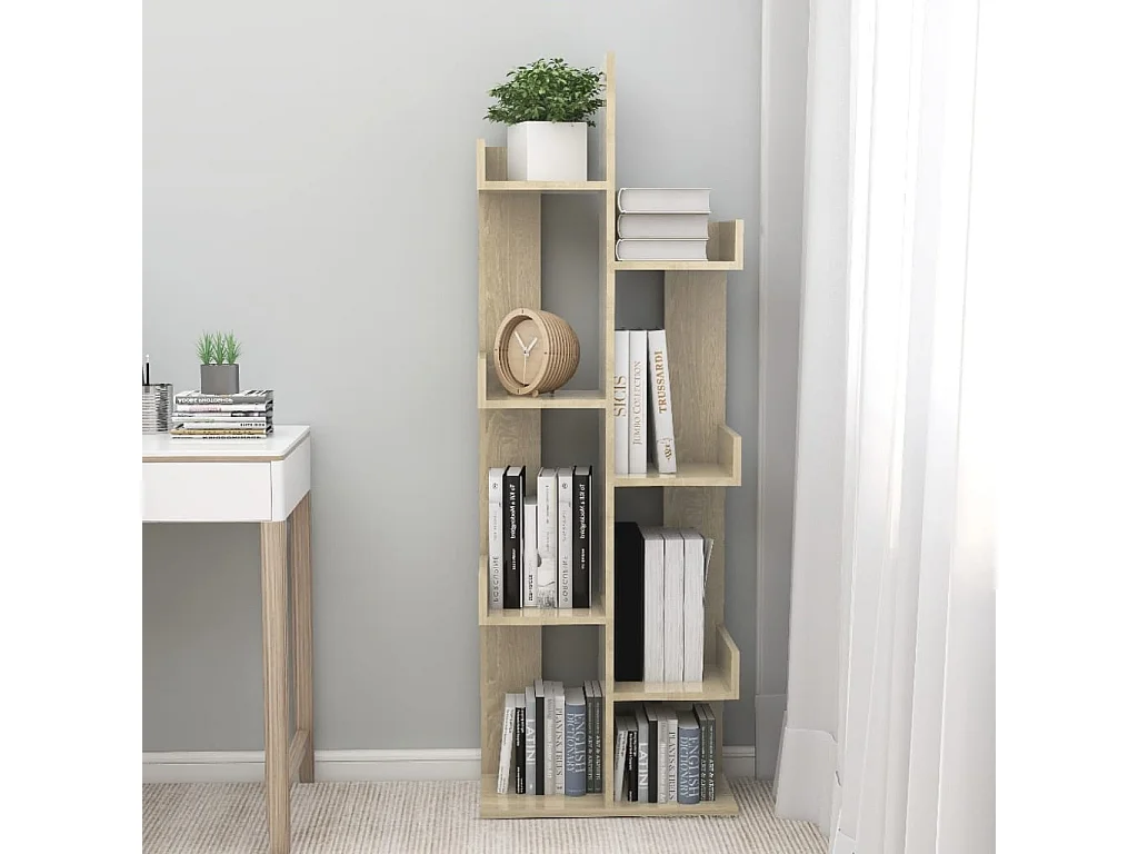 Bibliothèque Chêne sonoma 48x25,5x140