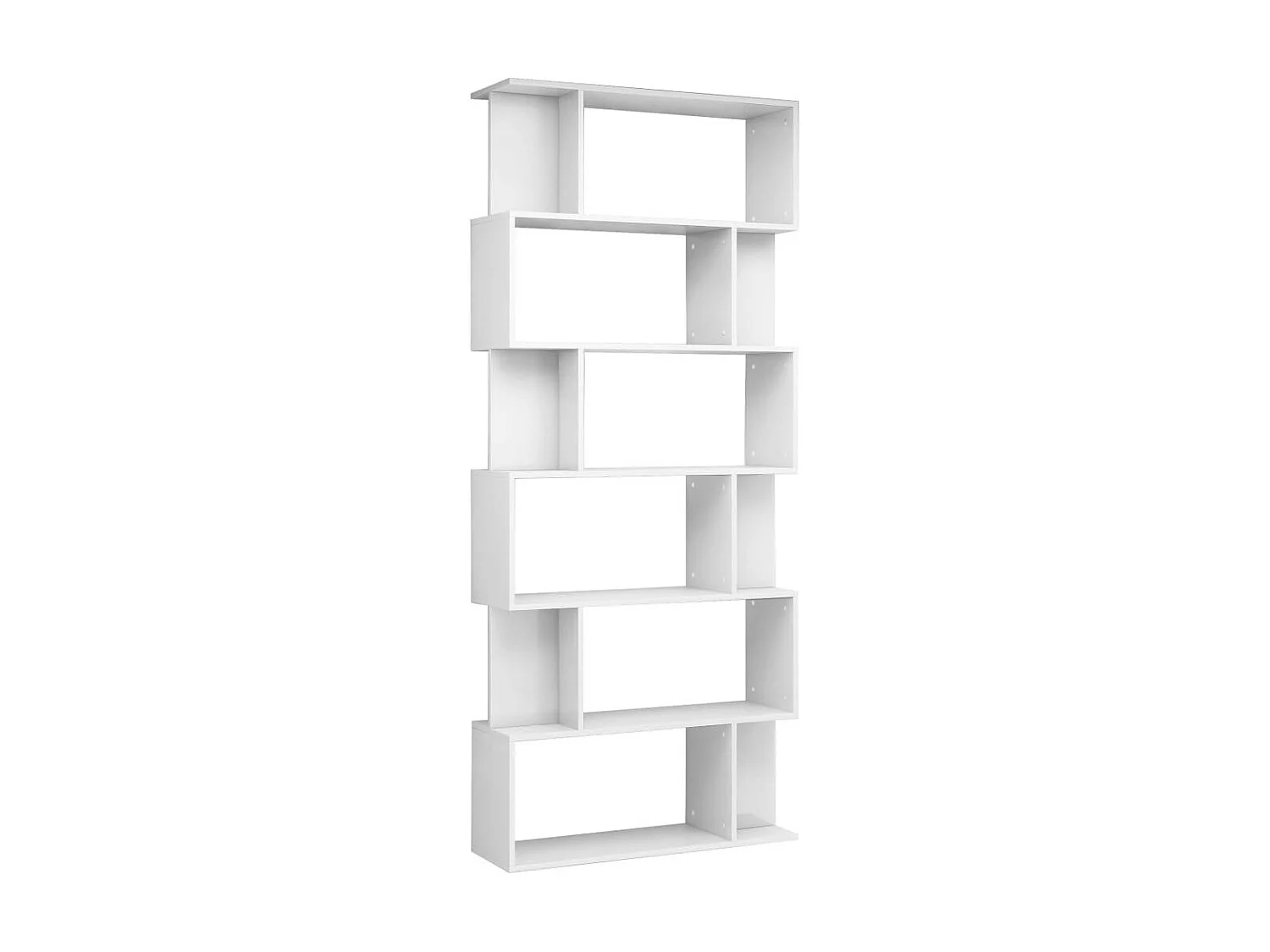 Bibliothèque-Séparateur de pièce Blanc brillant 80x24x192