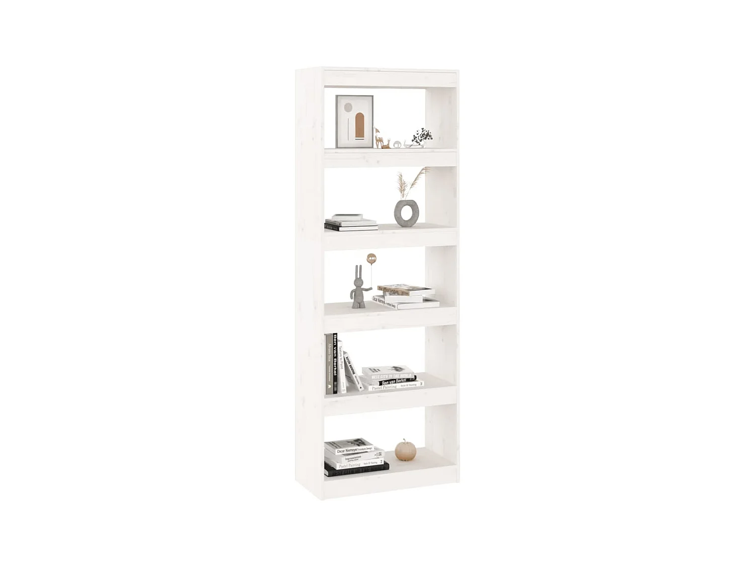 Bibliothèque-Cloison Blanc 60x30x167,5 Bois massif de pin