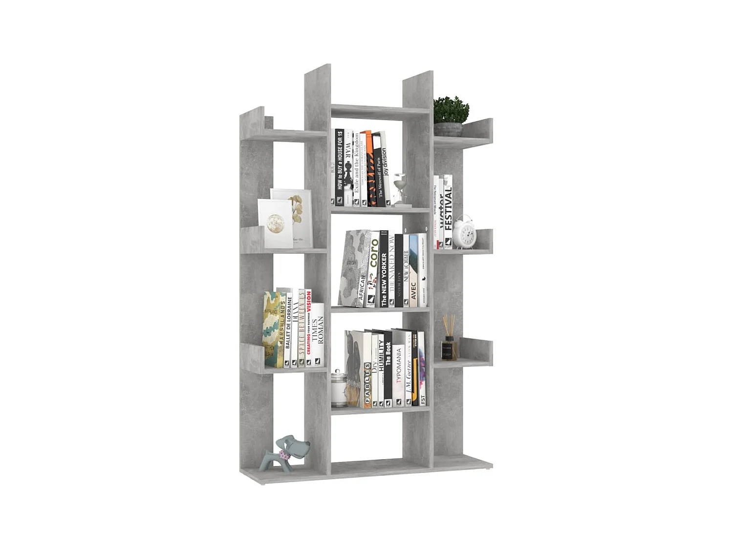 Bibliothèque Gris béton 86x25,5x140