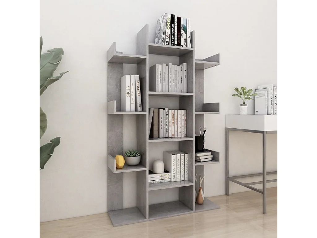 Bibliothèque Gris béton 86x25,5x140