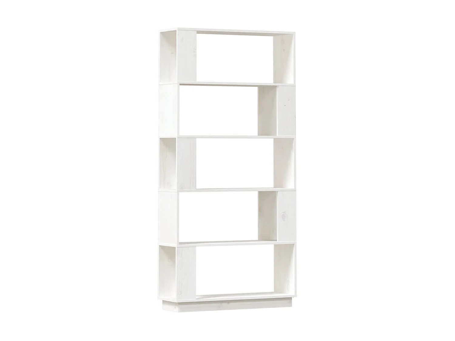 Bibliothèque-Séparateur de pièce Blanc 80x25x163,5 Pin solide