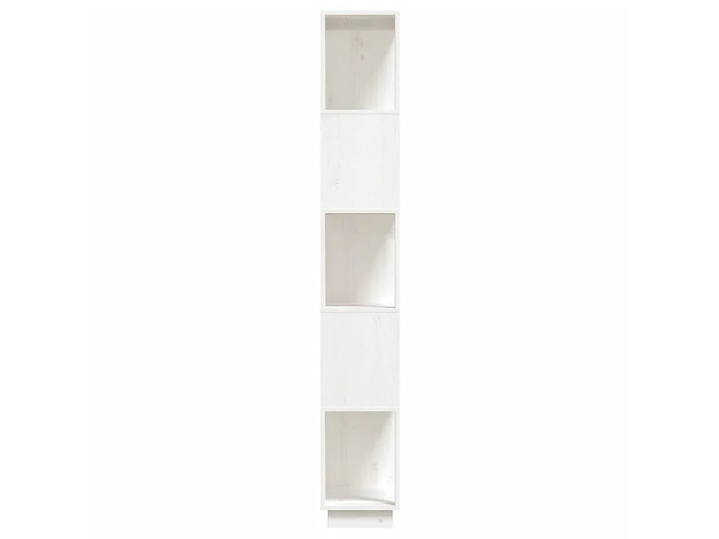 Bibliothèque-Séparateur de pièce Blanc 80x25x163,5 Pin solide