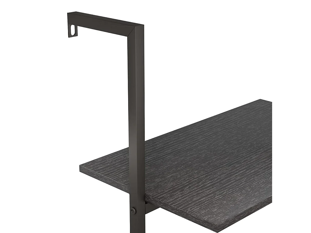 Étagère inclinée à 5 niveaux Noir 64x35x185