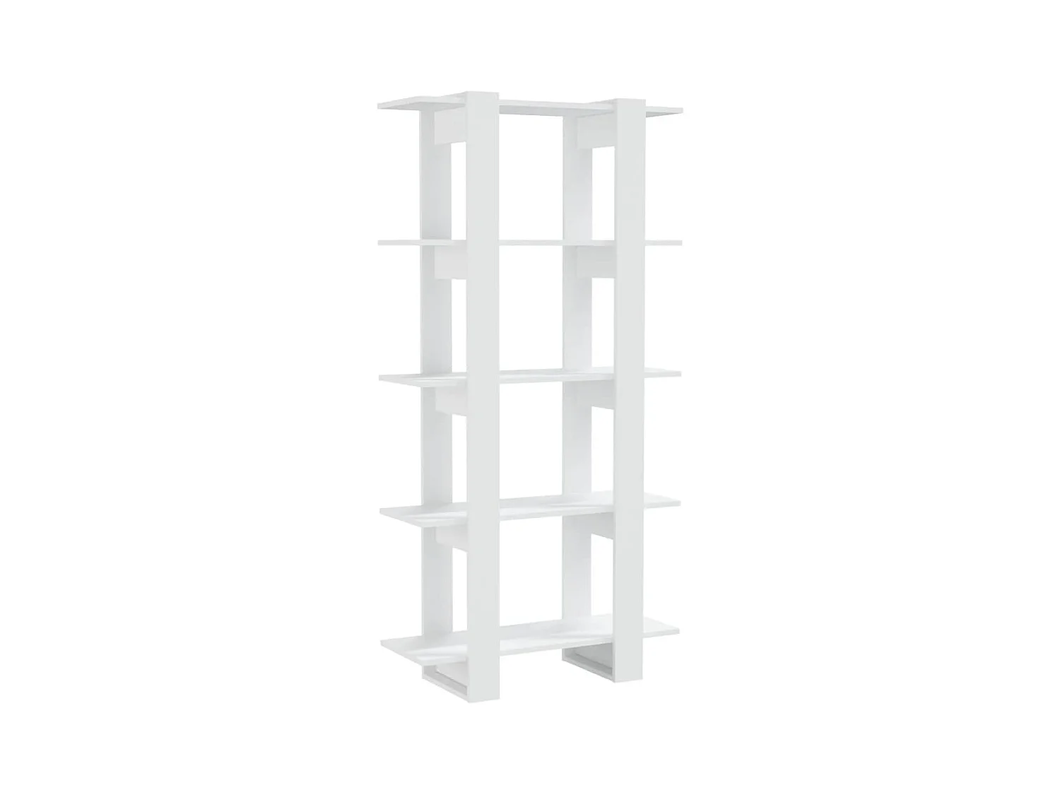Bibliothèque-Séparateur de pièce Blanc 80x30x160