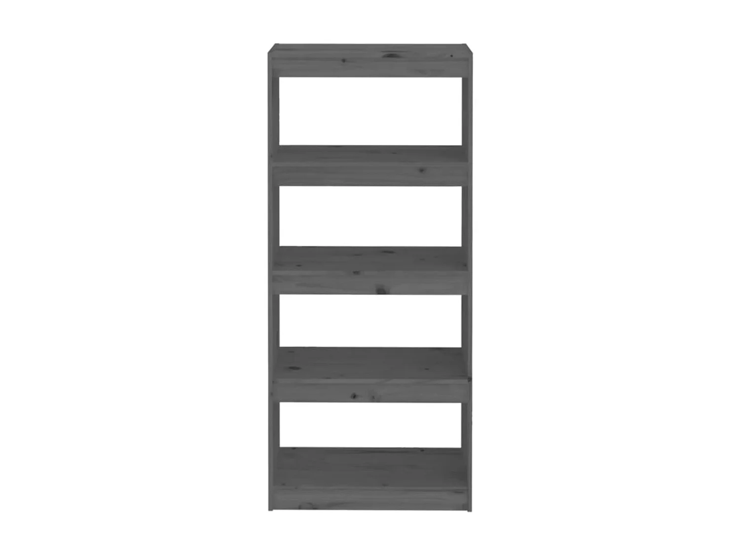 Bibliothèque-Séparateur de pièce Gris 60x30x135,5 Pin solide