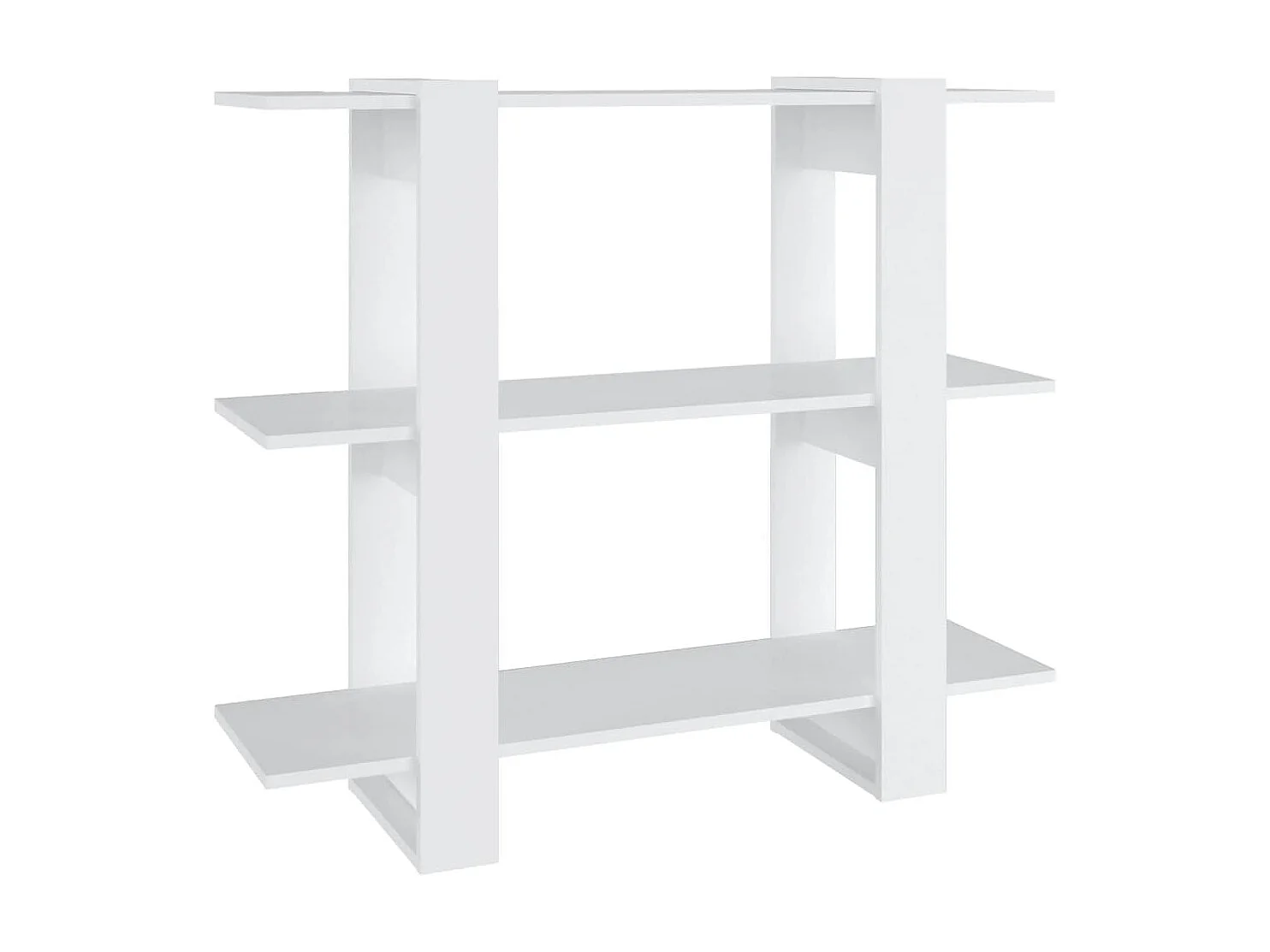 Bibliothèque-Séparateur de pièce Blanc 100x30x87