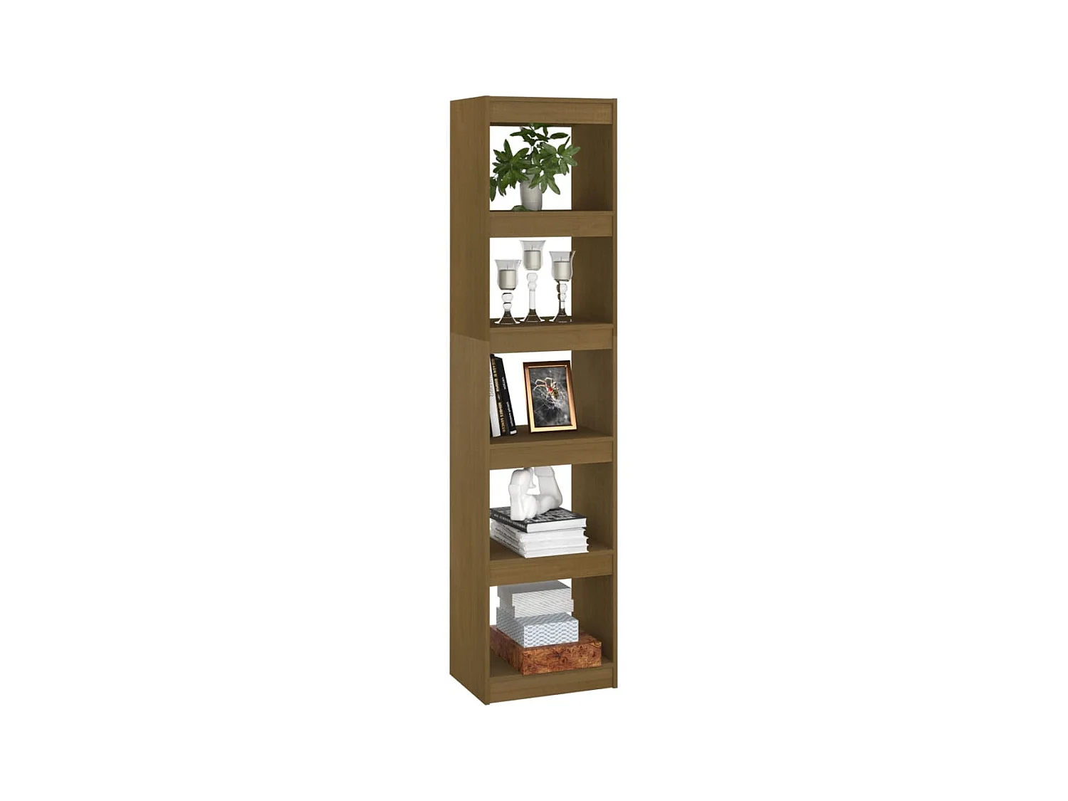 Bibliothèque-Séparateur de pièce Marron miel 40x30x167,5 Pin