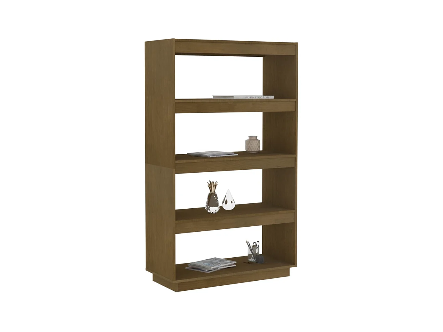 Bibliothèque-Séparateur de pièce Marron miel 80x35x135 Pin