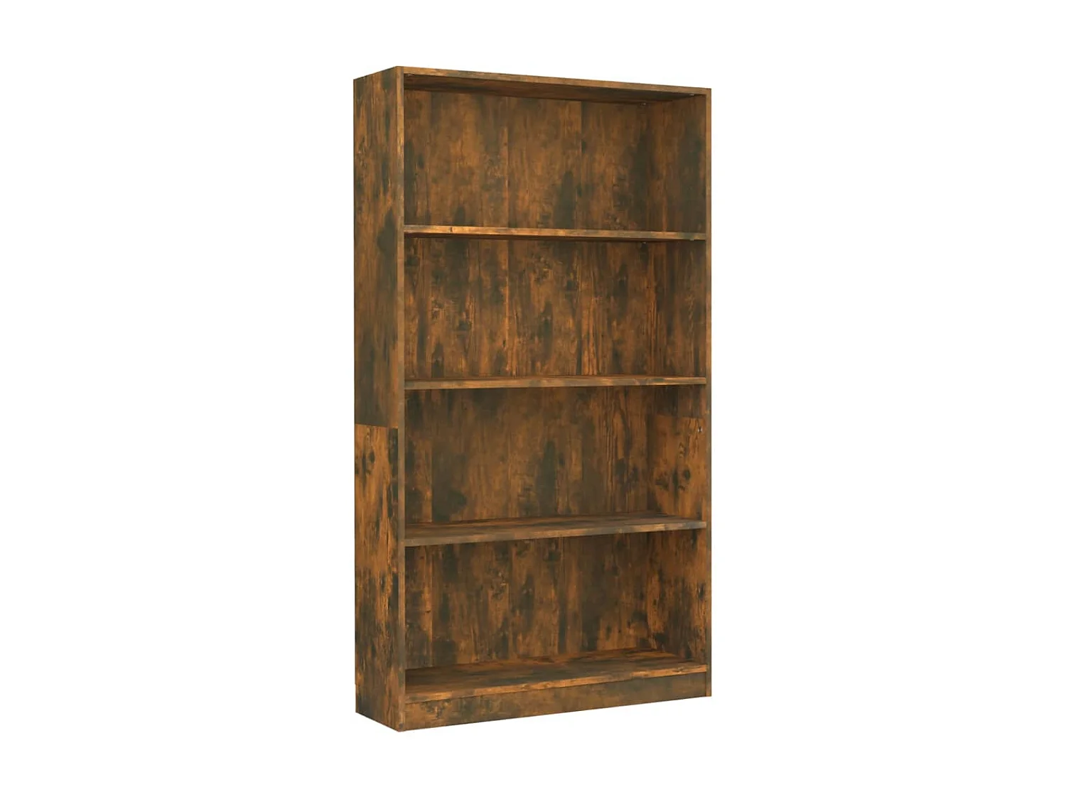 Bibliothèque 4 niveaux Chêne fumé 80x24x142 Bois d'ingénierie