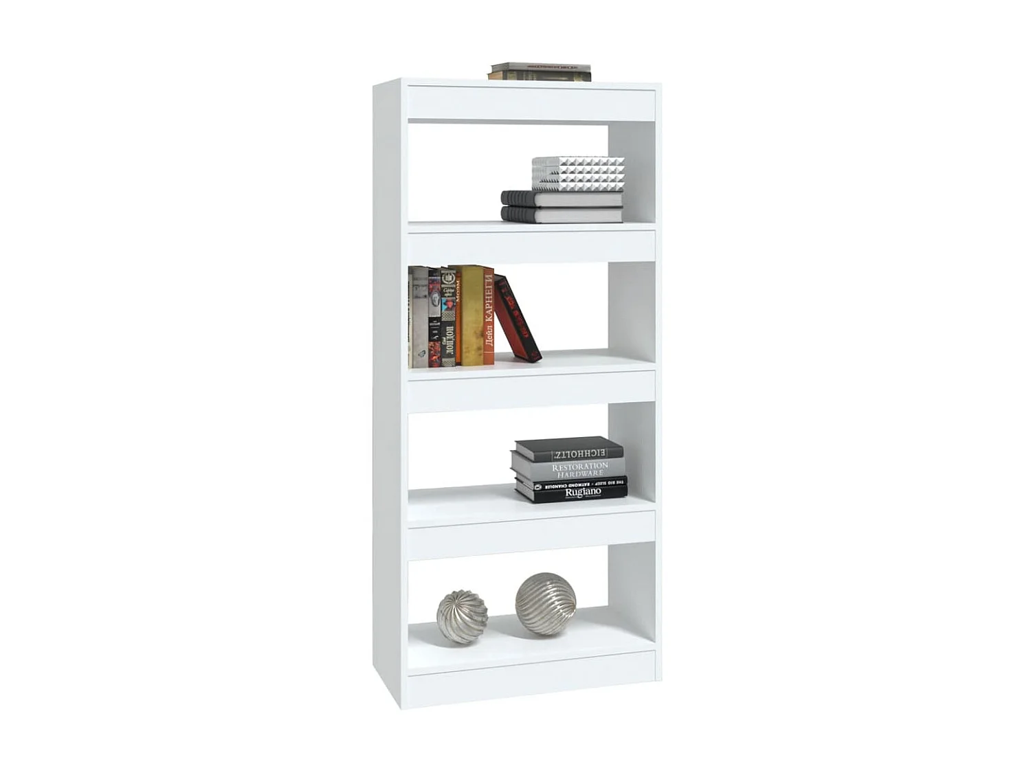 Bibliothèque-Cloison Blanc 60x30x135 Bois d'ingénierie