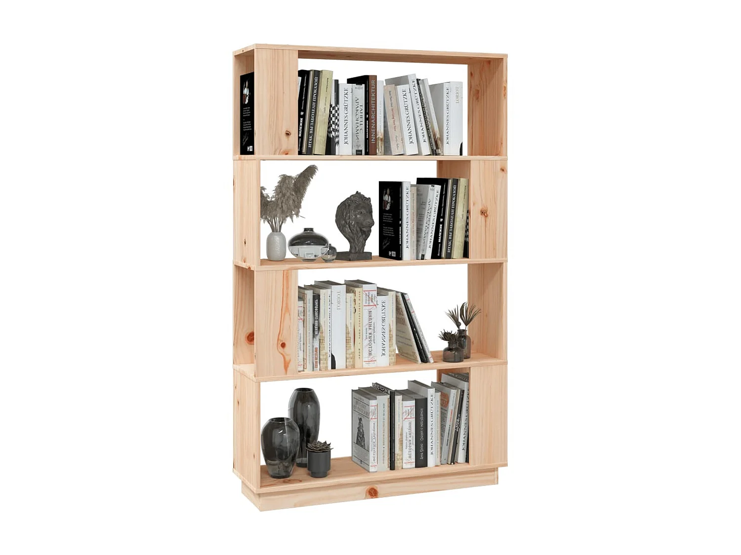 Bibliothèque-Séparateur de pièce 80x25x132 Pin solide