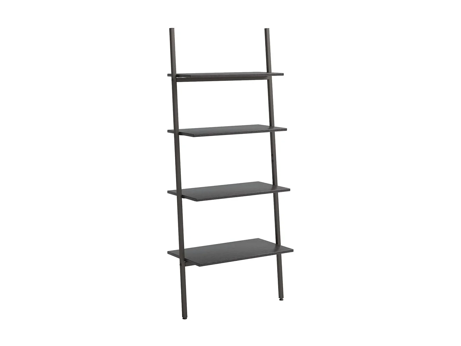 Étagère inclinée à 4 niveaux Noir 64x34x150,5