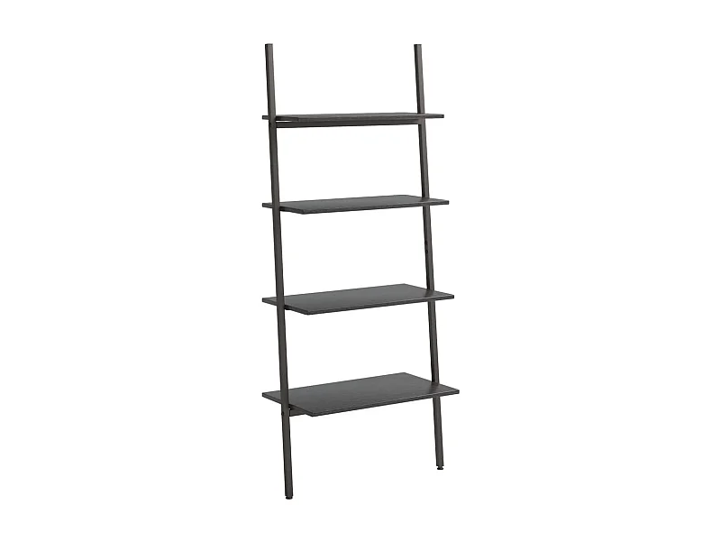 Étagère inclinée à 4 niveaux Noir 64x34x150,5