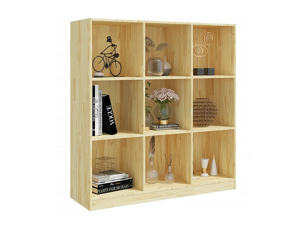 Bibliothèque-Séparateur de pièce 104x33,5x110 Pin massif