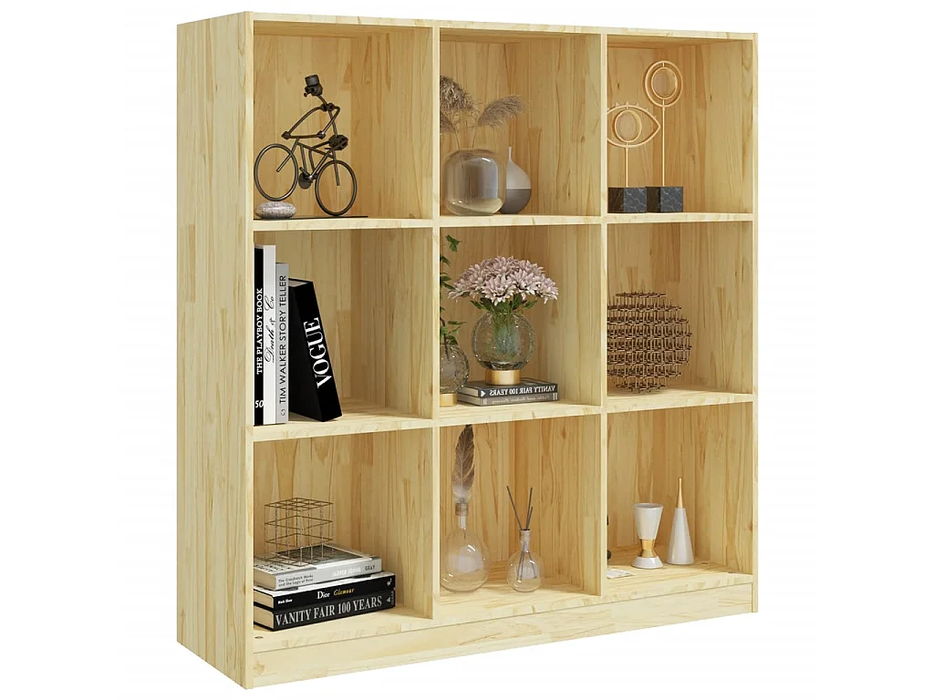 Bibliothèque-Séparateur de pièce 104x33,5x110 Pin massif