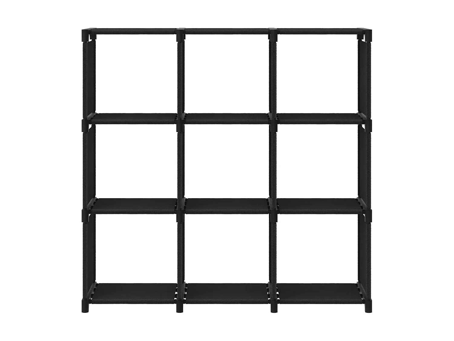 Étagère d'affichage 9 cubes Noir 103x30x175,5 Tissu