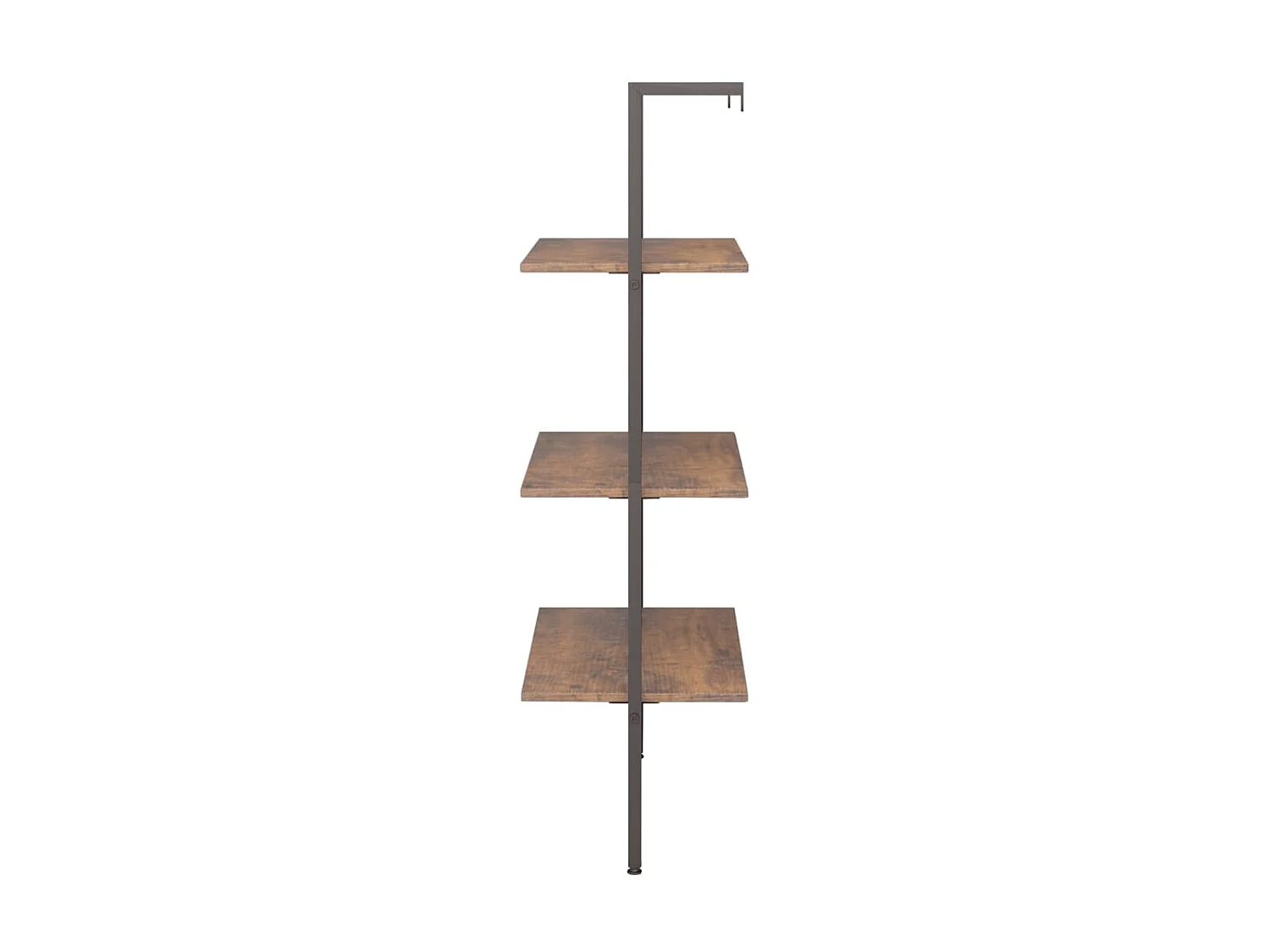 Étagère inclinée 3 niveaux Marron foncé et noir 64x35x120,5