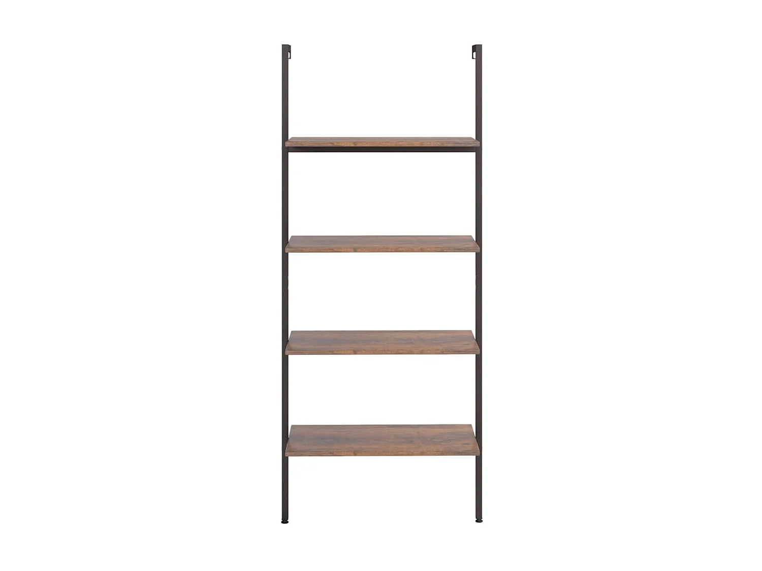 Étagère inclinée 4 niveaux Marron foncé et noir 64x35x152,5