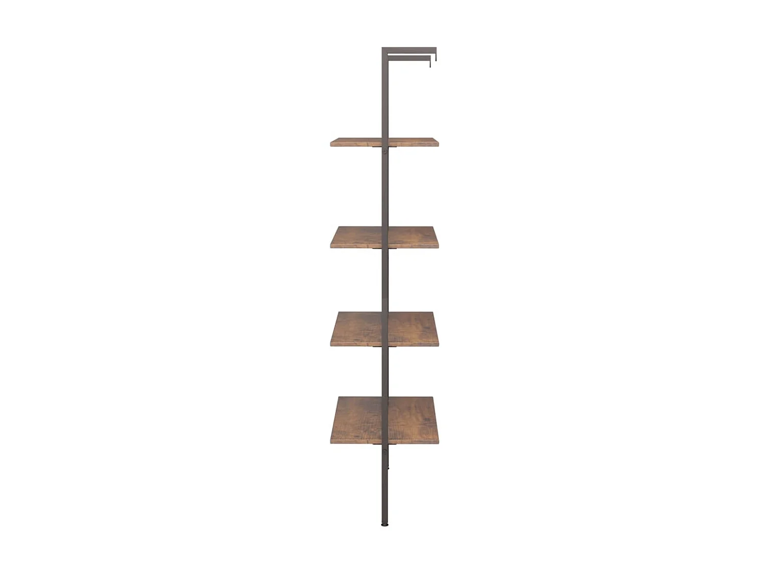 Étagère inclinée 4 niveaux Marron foncé et noir 64x35x152,5