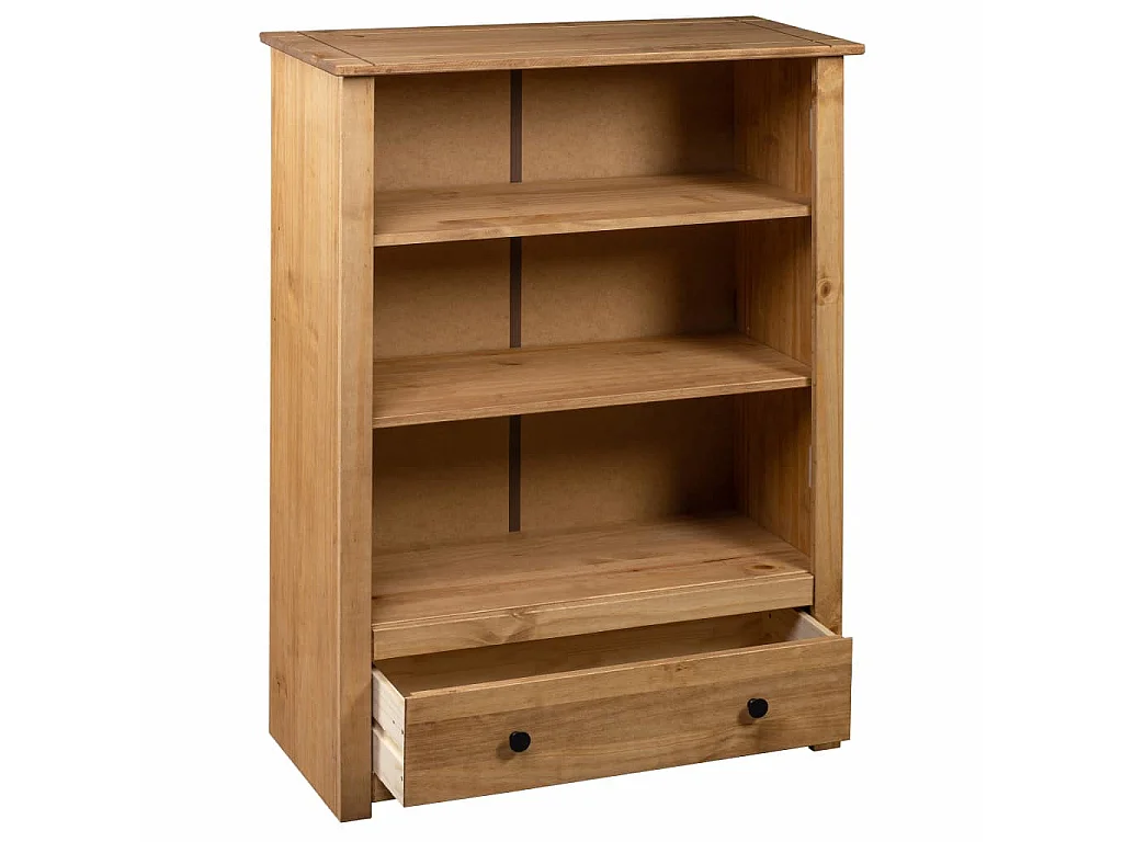 Bibliothèque 80x35x110 Bois de pin massif Assortiment Panama