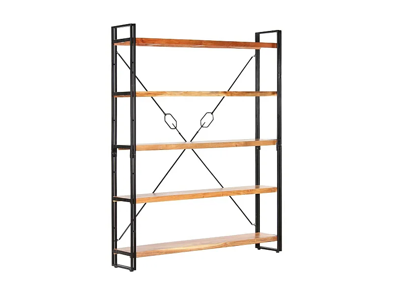 Bibliothèque à 5 niveaux 140x30x180 Bois d'acacia solide