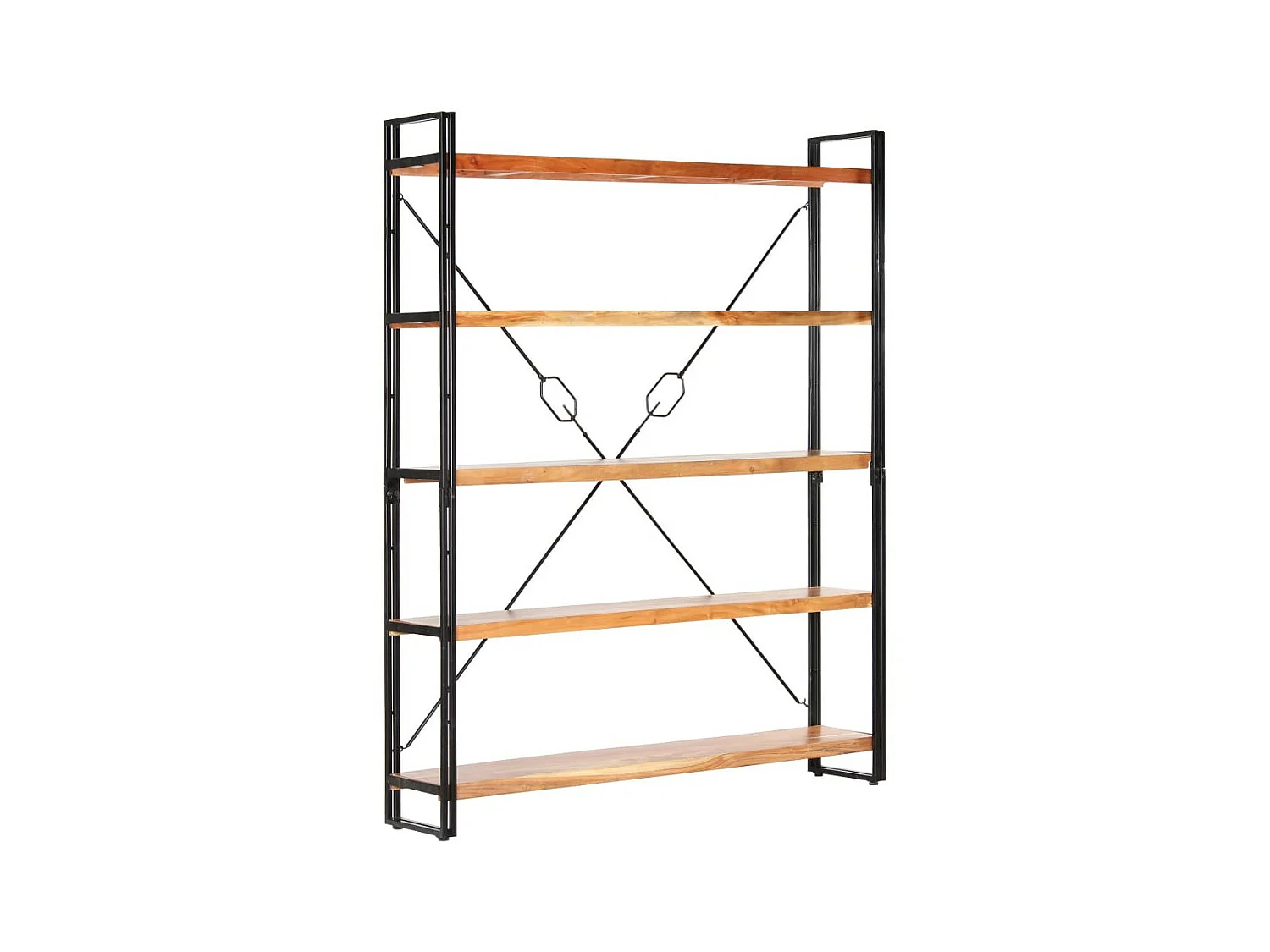Bibliothèque à 5 niveaux 140x30x180 Bois d'acacia solide