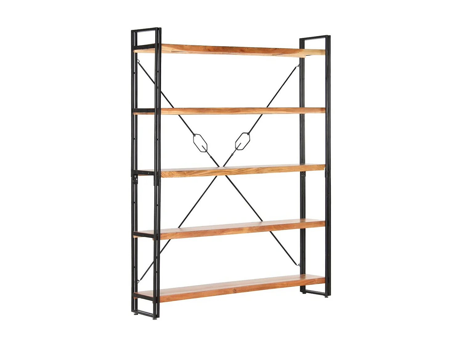 Bibliothèque à 5 niveaux 140x30x180 Bois d'acacia solide