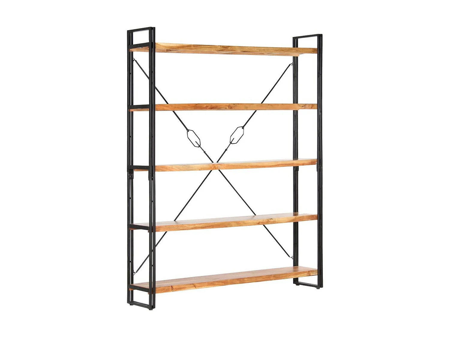 Bibliothèque à 5 niveaux 140x30x180 Bois d'acacia solide