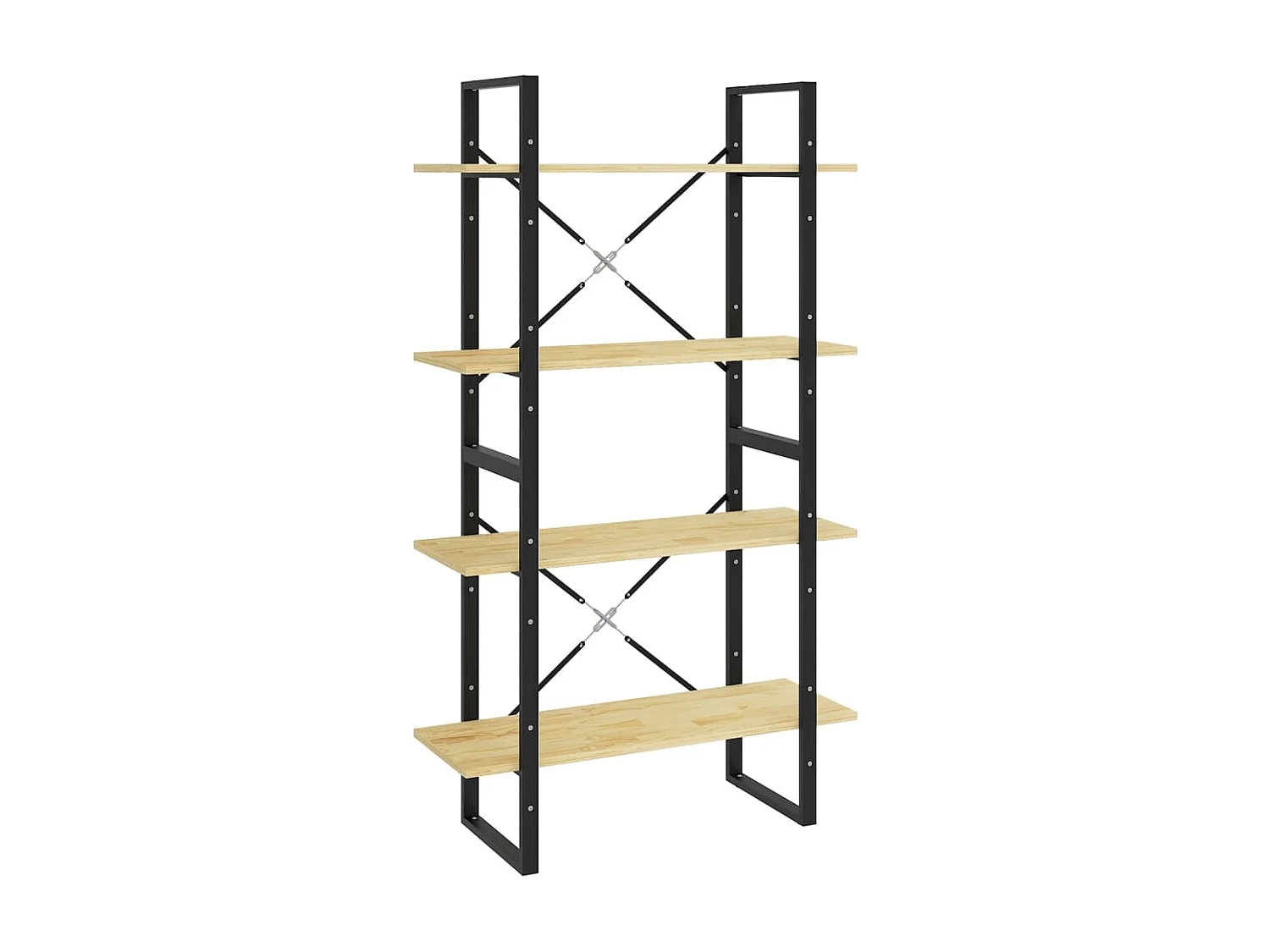 Bibliothèque à 4 niveaux 80x30x140 Bois de pin massif