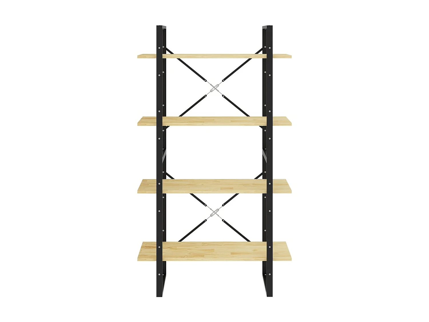 Bibliothèque à 4 niveaux 80x30x140 Bois de pin massif