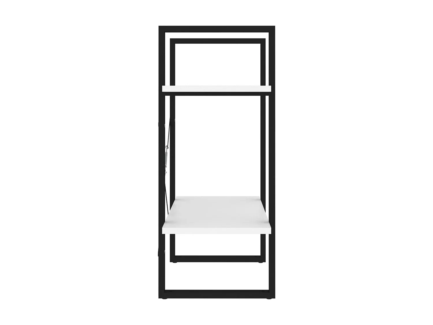 Bibliothèque à 2 niveaux Blanc 60x30x70