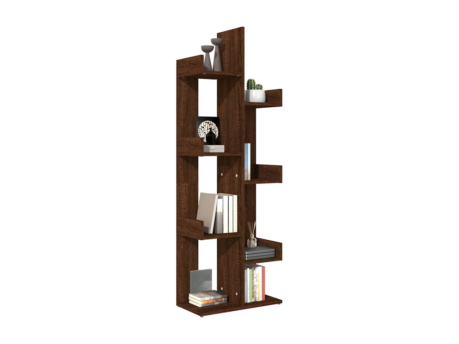 Bibliothèque 48x25,5x140 Chêne marron Bois d'ingénierie