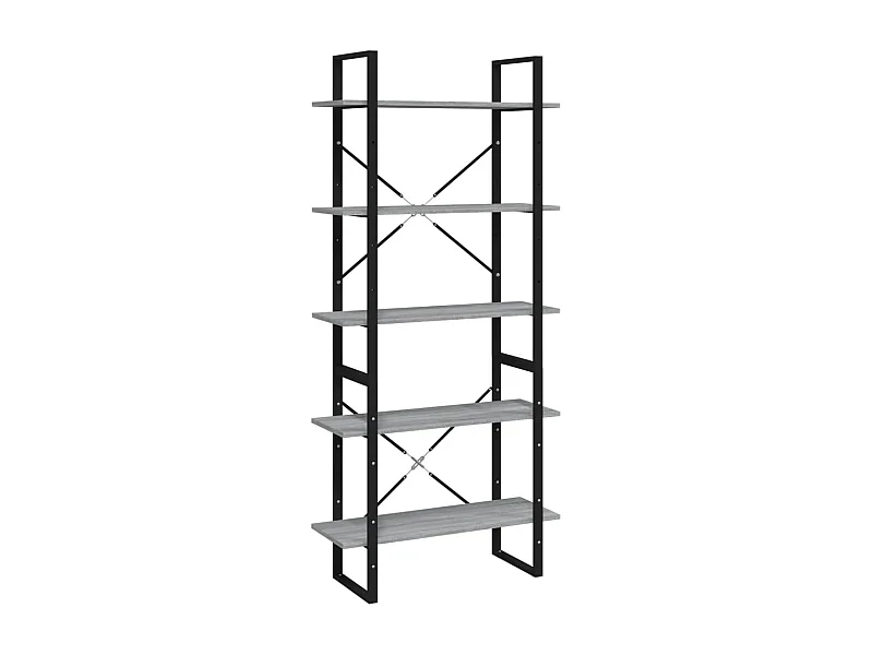 Bibliothèque 5 niveaux Sonoma 80x30x175 Bois d'ingénierie