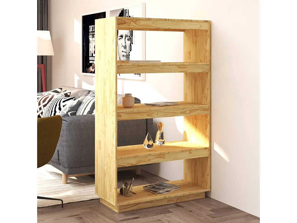 Bibliothèque-Séparateur de pièce 80x35x135 Bois de pin massif