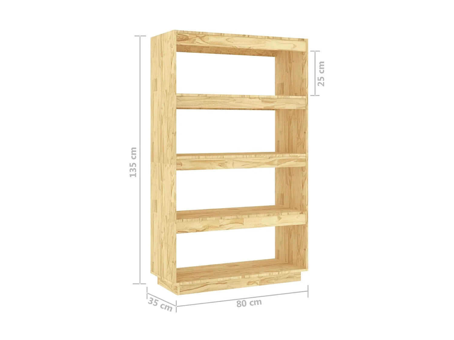 Bibliothèque-Séparateur de pièce 80x35x135 Bois de pin massif