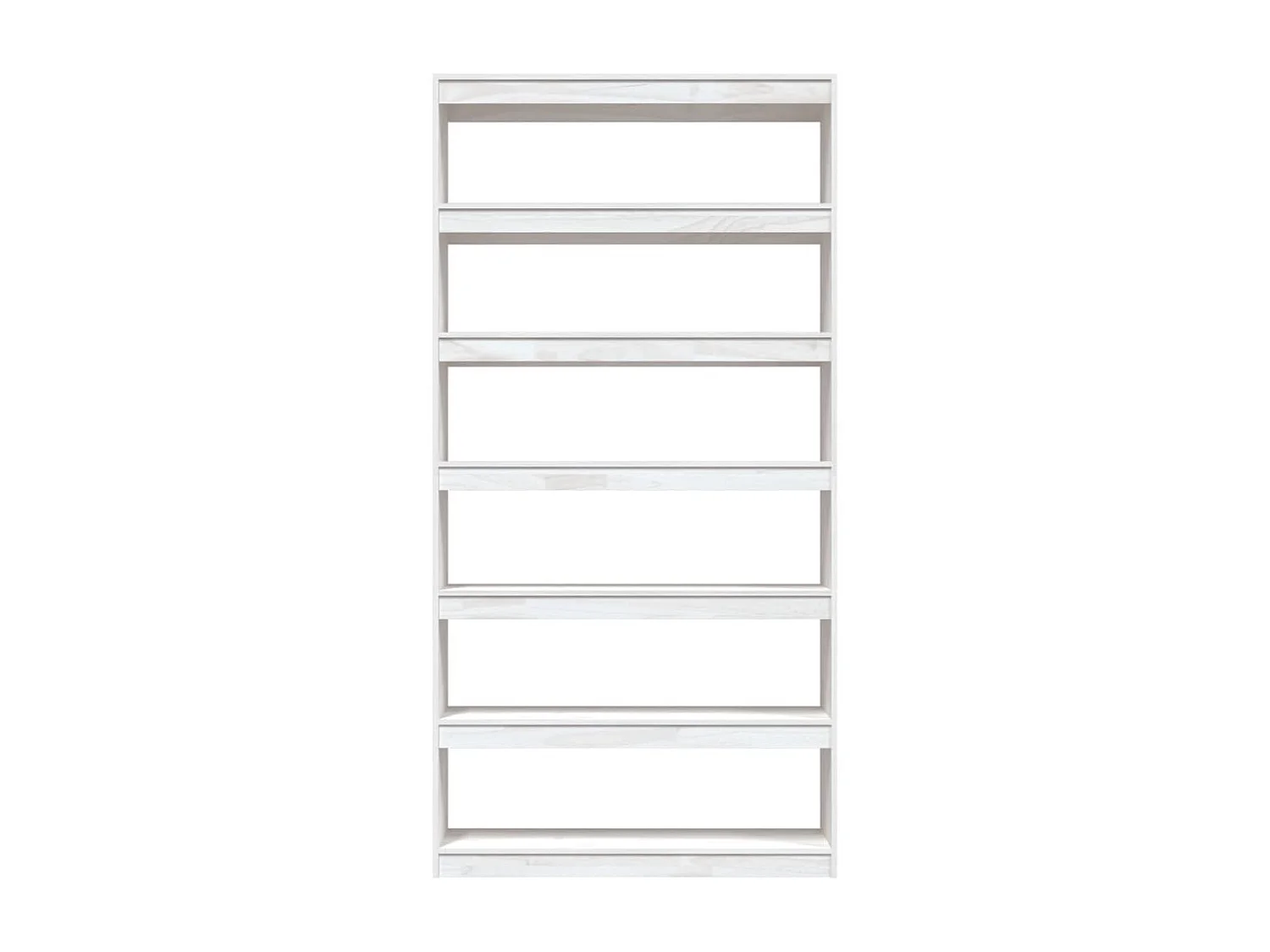 Bibliothèque-Séparateur de pièce Blanc 100x30x200 Pin massif