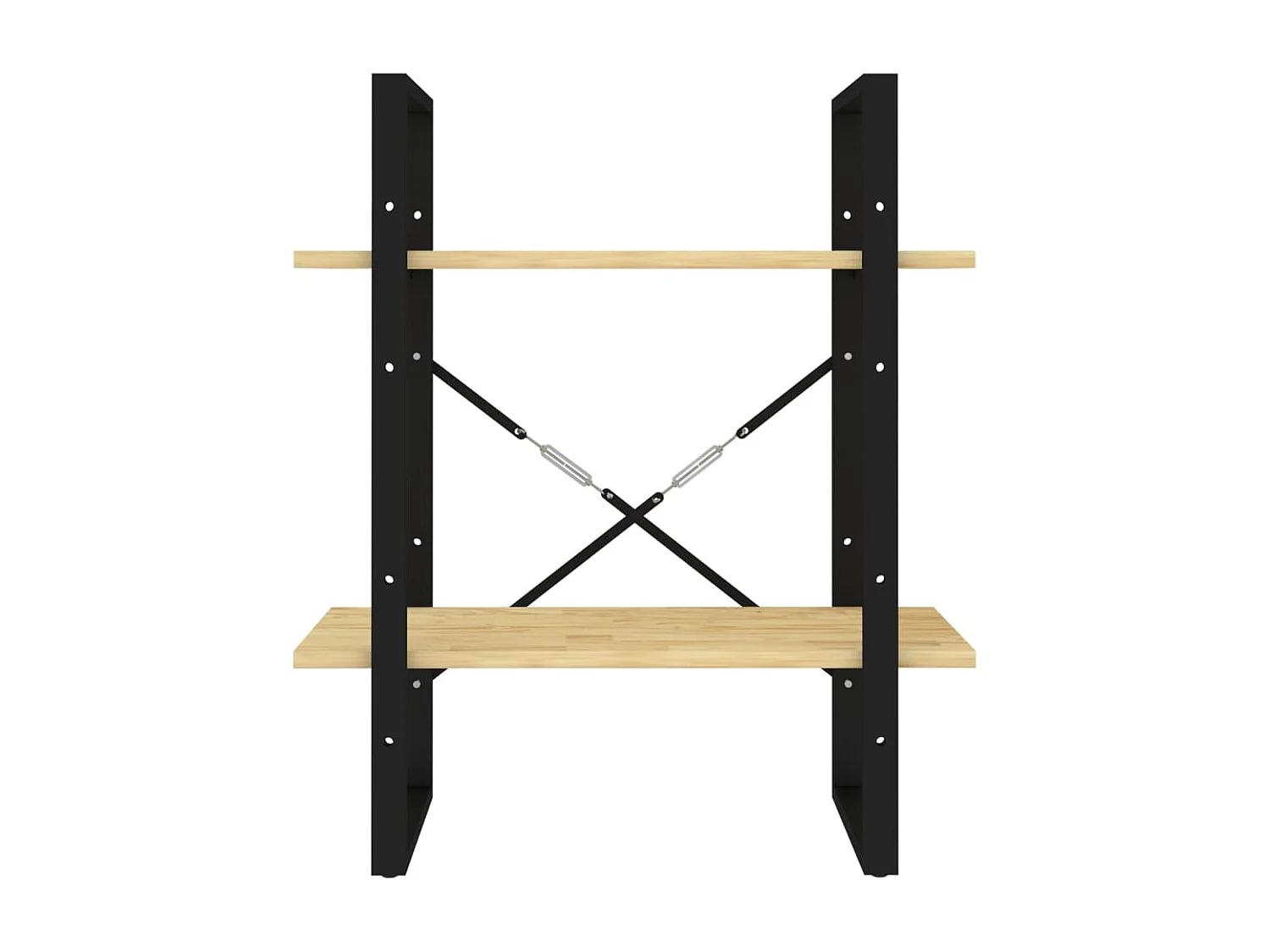 Bibliothèque à 2 niveaux 60x30x70 Bois de pin massif