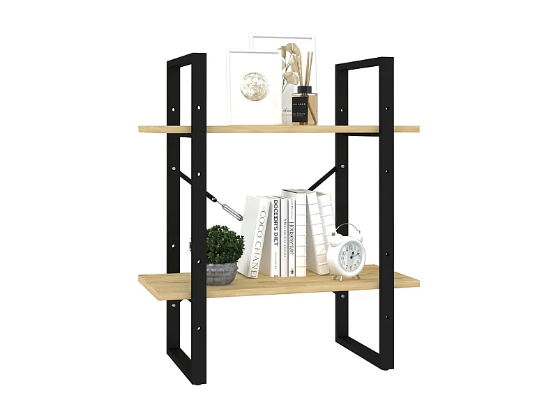 Bibliothèque à 2 niveaux 60x30x70 Bois de pin massif