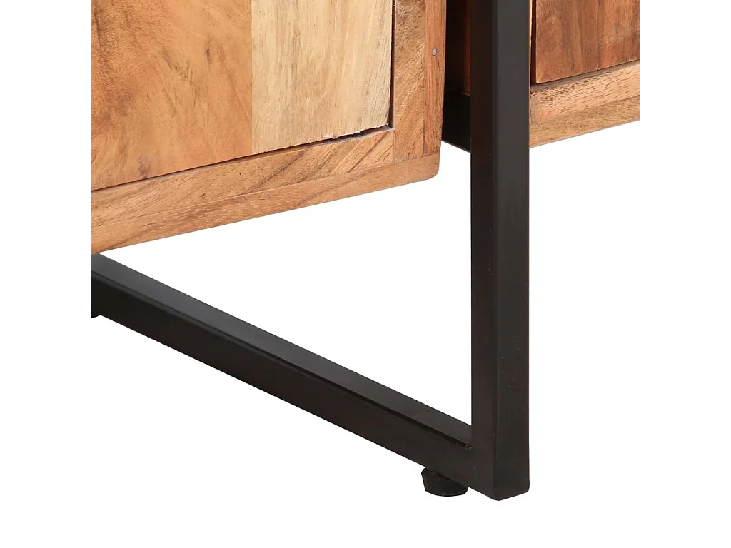 Bibliothèque à 4 niveaux 124x30x180 Bois d'acacia massif