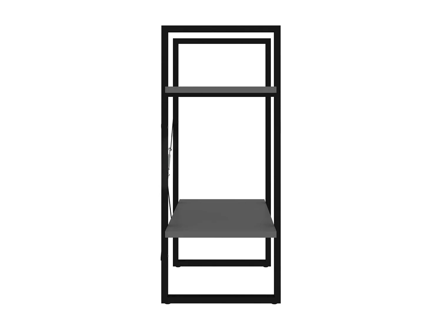 Bibliothèque à 2 niveaux Gris 60x30x70