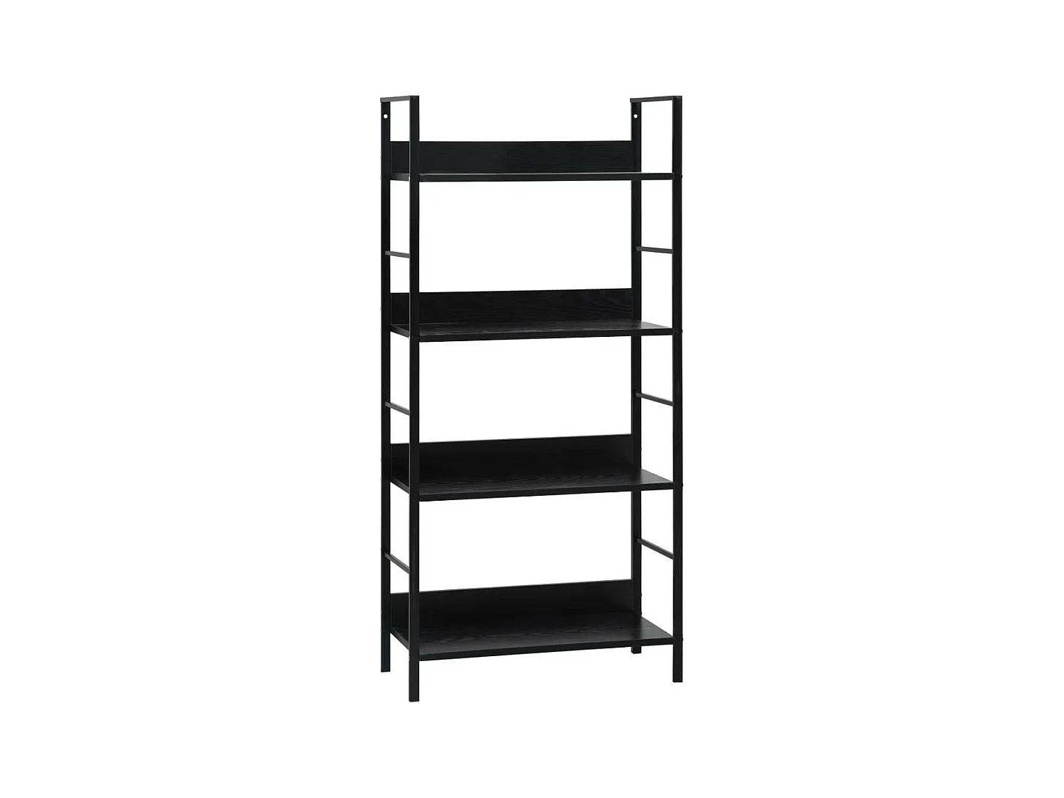 Bibliothèque à 4 niveaux Noir 60x27,6x124,5