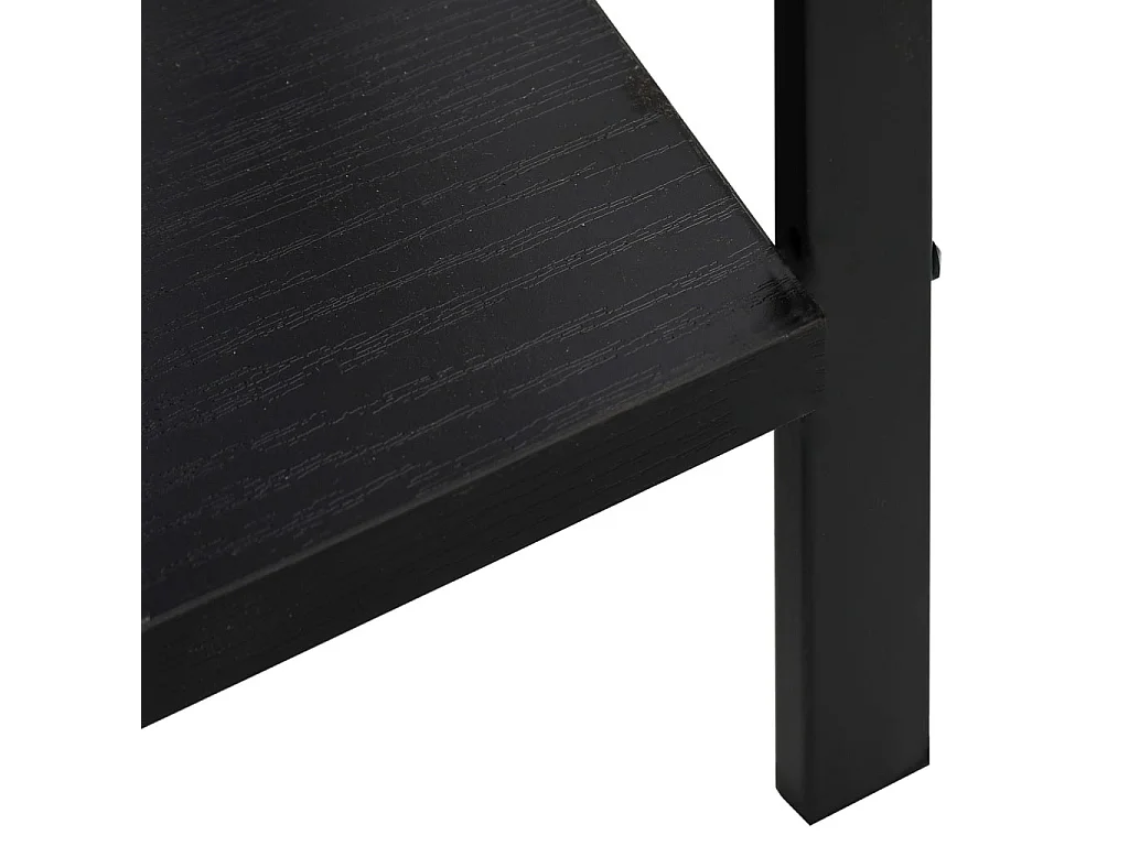 Bibliothèque à 4 niveaux Noir 60x27,6x124,5